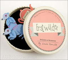 Erstwilder Brooch Pin Mimi And Moses Meerkat Blue Box