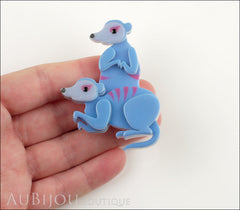 Erstwilder Brooch Pin Mimi And Moses Meerkat Blue Model