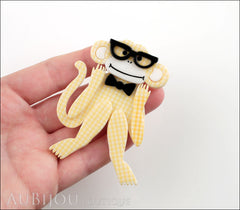 Erstwilder Brooch Pin Moe The Monkey Lover Yellow Model