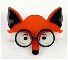 Erstwilder Brooch Pin Oscar Wildenfox Fox Orange Front