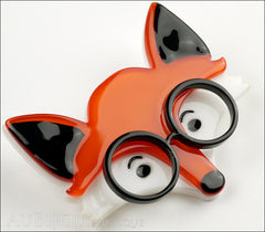 Erstwilder Brooch Pin Oscar Wildenfox Fox Orange Side