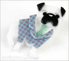 Erstwilder Brooch Pin Pete The Pug Dog White Mint Side