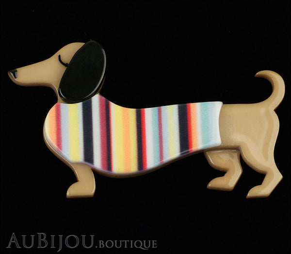 Erstwilder Brooch Pin Samuel The Silly Sausage Dachshund Pinstripes Gallery