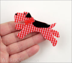 Erstwilder Brooch Pin Scottie Terrier Dog Red Black Model