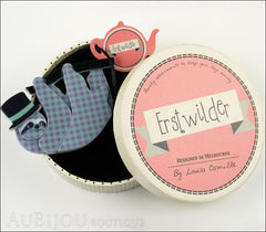 Erstwilder Brooch Pin Seth the Sloth Mint Green Purple Box