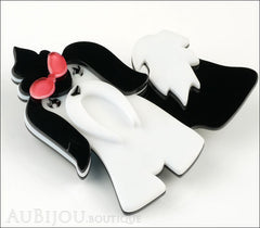 Erstwilder Brooch Pin Shona Shih Tzu Dog White Black Side