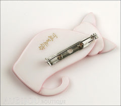 Erstwilder Brooch Pin Thomas Taffy Cat Red Chevron Back