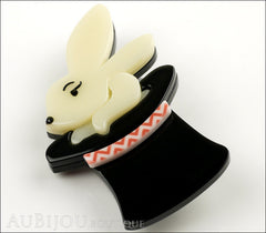 Erstwilder Brooch Pin Trixie Bunny Honey Rabbit Magician Hat Trick Side