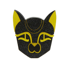 Erstwilder Cat Bastet Head Bast From the Past Brooch Pin Front