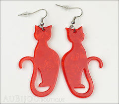 Erstwilder Cat Earrings Crimson Kitty Back