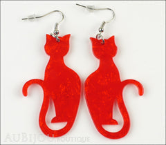 Erstwilder Cat Earrings Crimson Kitty Front