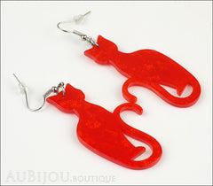Erstwilder Cat Earrings Crimson Kitty Side