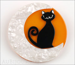 Erstwilder Cat Pin Brooch Cara the Halloween Kitty Front