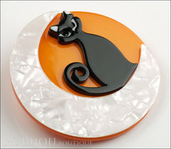 Erstwilder Cat Pin Brooch Cara the Halloween Kitty Side