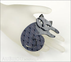 Erstwilder Cat Pin Brooch Curling Cassandra Blue Scales Mannequin