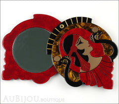 Erstwilder Cleopatra Compact Mirror Deco Egyptian Red Open