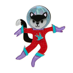 Erstwilder Cosmic Kitty Space Cat Brooch Pin Front