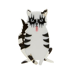 Erstwilder Detroit Rock City Cat Brooch Pin Front