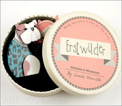 Erstwilder Dog Brooch Pin Butch the Bulldog Dog Box