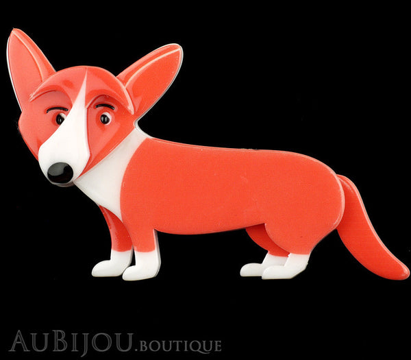 Erstwilder Dog Brooch Pin Georgie Corgi Dog Orange Gallery
