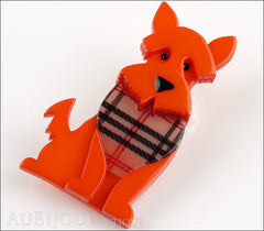 Erstwilder Dog Brooch Pin Scooter the Scottie Orange Side