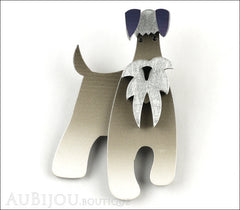 Erstwilder Dog Brooch Pin The Schnauzer and Klaus Grey Front