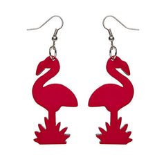 Erstwilder Flamboyant Flamingo Fair Bird Earrings Back