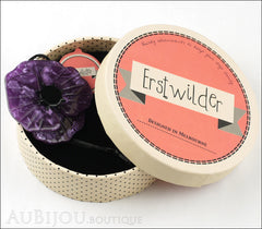 Erstwilder Flower Pin Brooch Poppy Field Purple Black Box