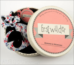 Erstwilder Fox Brooch Pin She's so Foxy Floral Print Box