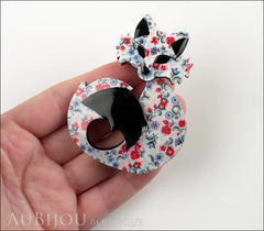 Erstwilder Fox Brooch Pin She's so Foxy Floral Print Model