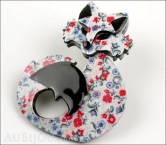 Erstwilder Fox Brooch Pin She's so Foxy Floral Print Side