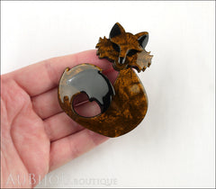 Erstwilder Fox Brooch Pin She's so Foxy Amber Model