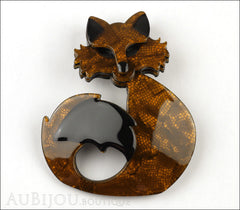 Erstwilder Fox Brooch Pin She's so Foxy Amber Front