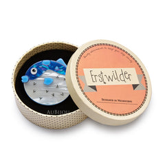 Erstwilder Fun Loving Fugu Puffer Fish Brooch Pin Box