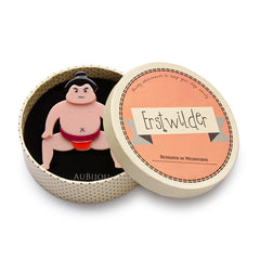  Erstwilder He Be Rikishi Sumo Wrestler Brooch Pin Box