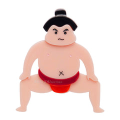 Erstwilder He Be Rikishi Sumo Wrestler Brooch Pin Front