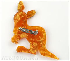 Erstwilder Kangaroo Pin Brooch Kanga the Kooky Roo Yellow Orange Back