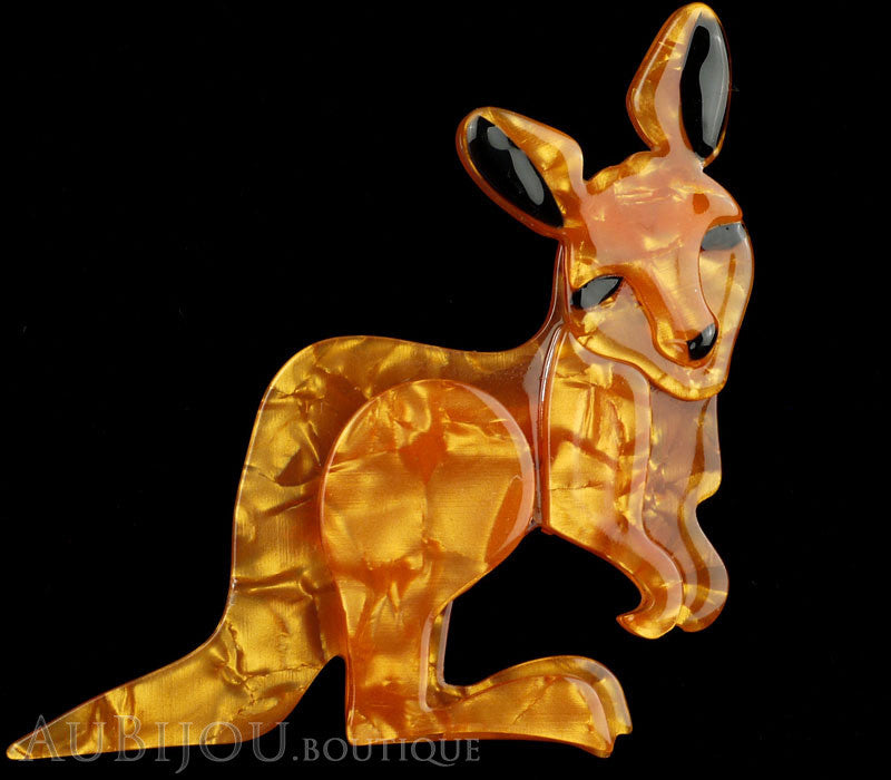 Erstwilder Kangaroo Pin Brooch Kanga the Kooky Roo Yellow Orange Gallery