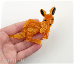 Erstwilder Kangaroo Pin Brooch Kanga the Kooky Roo Yellow Orange Model