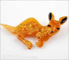 Erstwilder Kangaroo Pin Brooch Kanga the Kooky Roo Yellow Orange Side