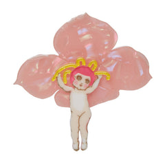 Erstwilder May Gibbs Pink Boronia Brooch Pin Front