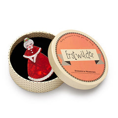 Erstwilder Mrs Claus Christmas Wishes Brooch Pin Box