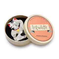 Erstwilder Neko The Bekoner Lucky Cat Brooch Pin Box