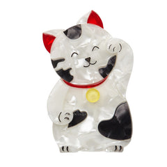 Erstwilder Neko The Bekoner Lucky Cat Brooch Pin Front