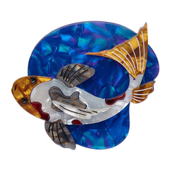 Erstwilder Nishikigoi Koi Carp Fish Brooch Pin Front