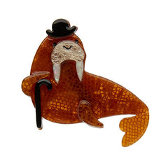 Erstwilder Old Man Walrus Brooch Pin Front