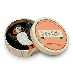 Erstwilder Ollie The Brave Puffin Bird Brooch Pin Box