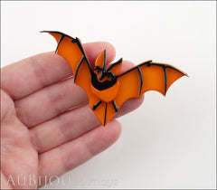 Erstwilder Pin Brooch Bill The Bashful Bat Halloween Orange Model