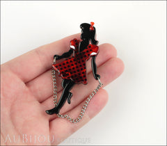 Erstwilder Pin Brooch Deco Girl Skipping Suzie Black Red Model