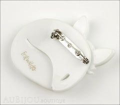 Erstwilder Brooch Pin Sacha Sleeping Fox Mint Polka Dot Back